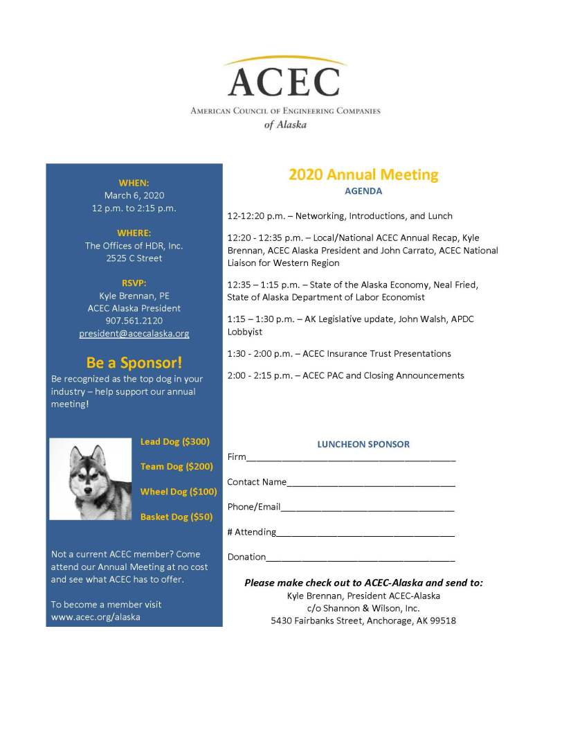 2020 Annual Meeting Flyer