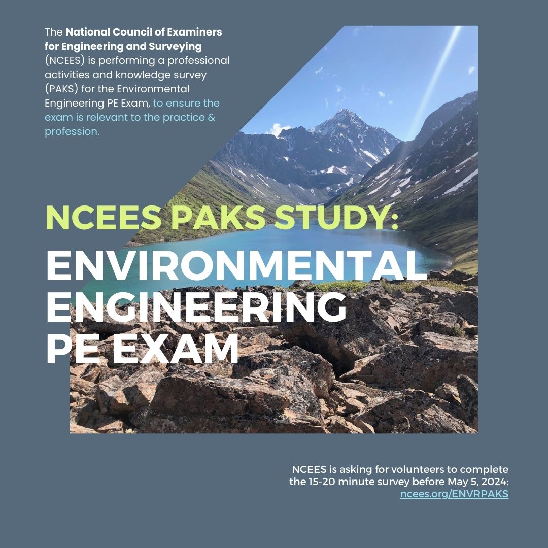 NCEES Survey: Environmental Engineering PE Exam – Alaska Professional ...